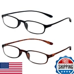 Calabria 718 Flexie Oval Reading Glasses +0.75 Ebony/tortoise (2 Pack). Fixed Price $74.55.