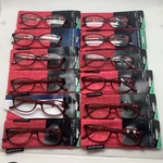DZ8 "12 Pair" Foster Grant Reading Glasses Magnivison 1.50 Evalina Wine Readers. Fixed Price $43.20.