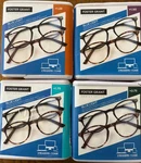 Design Optics By Foster Grant Blue Light Reading Glasses 2 Pk (oval) You Pick. Fixed Price $10.99.