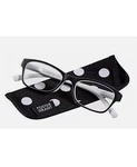 Foster Grant Reading Glasses Crystal Vision Lucille Black & White W/ Case +1.25. Fixed Price $12.88.