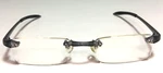 Visualites +1.50 Eyeglasses 48-18-135 Grey Mtx Rectangle Rimless Glasses/frames. Fixed Price $29.00.
