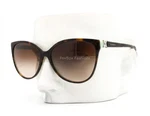 Tiffany Sunglasses Brown Havana Swarovski Crystals Tf 4089-B 8134/3B With Case. Fixed Price $249.50.