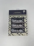 Evolution Eyes Textured Set Of 3 Pairs Reading Glasses +2.00 Strength. Fixed Price $29.95.