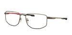New Oakley Rx-able Addams Eyeglasses OX3012-0256 56-17 140 Pewter & Red Frames. Fixed Price $214.99.