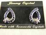 Jimmy Crystal Swarovski Earrings Amethyst Color - New. Fixed Price $25.00.