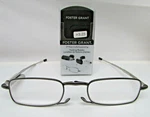 Foster Grant Microvision Gideon Folding Reader Glasses, BLACK,+3.25, New W/case. Fixed Price $10.99.