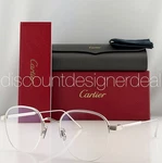 Cartier CT0164O 004 Silver Titanium Metal Round Men Eyeglasses Frames 50MM New. Fixed Price $699.99.