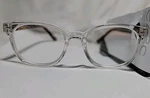 Foster Grant EZ2C 24 610 Cry Brn +2.50 Clear Reading Readers Glasses With Case. Fixed Price $7.95.