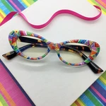 Hand Painted Reading Glasses, Fun Rainbow Readers, Colorful Eyeglasses For Women. Fixed Price $59.99.