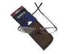 Fgx Simply Specs Men's Reading Glasses Hal Brn +3.25 Metal Brown Semi- Rimless. Fixed Price $12.99.