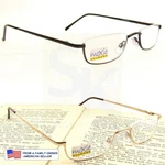 +1.25 To +3.00 Semi-rimless Metal 1/2 Half Frame Reading Glasses Spring Hinge. Fixed Price $14.99.