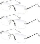 3X Teraise Frameless Metal +350 Reading Glasses Men/women Blue Light Blocking. Fixed Price $14.00.