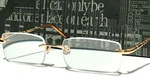 Judith Leiber Gold Fashion Readers +2.0 +2.5 Rimless Oval Rect Womens Glasses. Fixed Price $8.86.