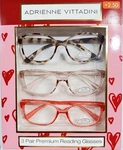 Adrienne Vittadini Premium Quality Reading Glasses Set Of 3. Fixed Price $24.94.