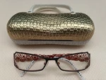 Boz Eyeglasses Flower Floral Brown White With Case. Fixed Price $350.00.