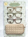 Max Studio +1.50 Women's Premium Reading Glasses 3-PACK Readers W/ Eyeglass Case. Fixed Price $34.50.