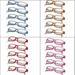 5 Pack Reading Glasses Colorful Readers Fashion Spring Hinge For Women. Fixed Price $17.99.