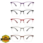 Sunamoy Reading Glasses Half Frame Blue Light Computer 5 Pack. Fixed Price $20.00.