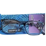 Foster Grant Crystal Vision Reading Glasses, Clear Blue With Case +2.50. Fixed Price $13.79.