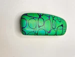 Sunglasses/eyeglass Large Hard Case Green Outer Purple Inner. Fixed Price $7.97.