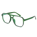 Feisedy Blue Light Blocking Green Glasses Clear Square B2866. Fixed Price $9.99.