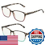 Foster Grant Women's Kendall 2-PACK Square Reading Glasses, Tortoise/wine,. Fixed Price $39.68.