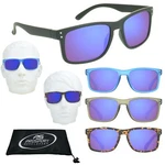 Women Reading Sunglass Readers Horn Rimmed Full Lens Tinted Blue Mirror. Fixed Price $18.99.