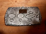 Georgio Armani Black Animal Print White Makeup Cosmetic Bag. Fixed Price $15.99.