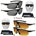 2-PACK Bifocal Reader Sunglasses Men Cycling Motorcycle Sport Wrap Around. Fixed Price $19.99.