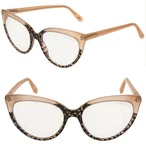 Tom Ford TF5674B 055 Coral Animal Print Blue Block Optical Style Eyeglasses. Fixed Price $204.00.