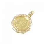 Authentic K18YG (frame) Coin Pendant #230-000-350-3682. Fixed Price $1179.65.