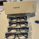Gaoye BL011 +4.0 Blue Light Filter Reading Glasses Black Square Frame. Fixed Price $9.02.