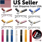 Compact Reading Glasses With Aluminum Tube Case Women Spring Hinge Reader. Fixed Price $9.69.