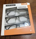 Design Optics By Foster Grant #815 Square Reading Glasses 3 Pack +1.25 Plastic. Fixed Price $12.79.