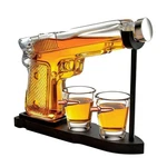 Whiskey Gun Decanter Set + 2 Bullet Glasses - Birthday Pistol 5 Inches, Clear. Fixed Price $63.66.