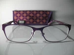 New! Foster Grant Blaire Purple 2.00 Reading Glasses W/soft Case. Free Ship!. Fixed Price $17.95.