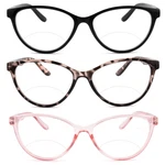 Ryegis 3 Pack Bifocal Reading Glasses For Women Blue Light Blocking Cat Eye. Fixed Price $34.34.
