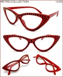 Women's Classic Retro Cat Eye Style Reading Glasses Readers Red Frame +2.00. Fixed Price $13.01.