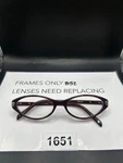 Brighton Bronte Handmade Eyeglasses Frame Only Burgundy Oval Cat. Fixed Price $35.99.
