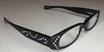 Eyebobs Chez Chat 2160 Oor Jeweled Cat-eye Slim Black Reading Glasses + 2.00. Fixed Price $55.00.