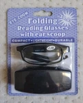Eye Zoom Compact Folding Black Reading Glasses With Ear Scoop & Case +3.00. Fixed Price $11.99.