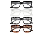 Eyekepper 4 Pack Women Reading Glasses +3.50 Oversized Readers Solid & Print. Fixed Price $13.99.