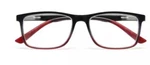 Magnifeye Reading Glasses, Blue Square Red Ombre Frame, +1.50 Magnification. Fixed Price $14.95.