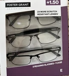 Design Optics By F.g Women's Fashion Reading Glasses +1.50 3-PK 1408224 Style. Fixed Price $23.79.