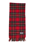 Vintage Wool Scarf Red Tartan Plaid Fringe Geoffrey Beene Women's 11X50". Fixed Price $19.85.