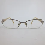 Liz Claiborne 343 Silver Semi Rimless Eyeglasses Frames Marbled Tan Temples. Fixed Price $31.99.