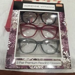Adrienne Vittadini Designer Reading Glasses 3 Pair, Tortoise, Red,& Gray +2.50. Fixed Price $25.99.