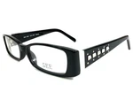 See Eyeglasses Frames 4900 COL.X99 Shiny Black Large Silver Studs 50-17-135. Fixed Price $95.99.