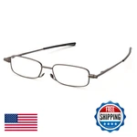 Foster Grant Gavin Fold Flat Rectangular Reading Glasses Gunmetal/transparent. Fixed Price $37.73.