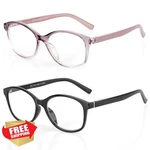 Skyoak Multifocus Reading Glasses Pairs Women 2.5X Black Purple Spring Hinge. Fixed Price $44.99.